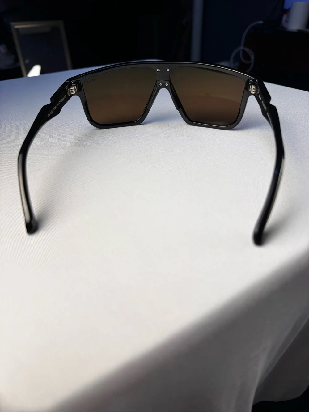 Revo Men's Black Frame Sunglasses with Brown Gradient Lenses